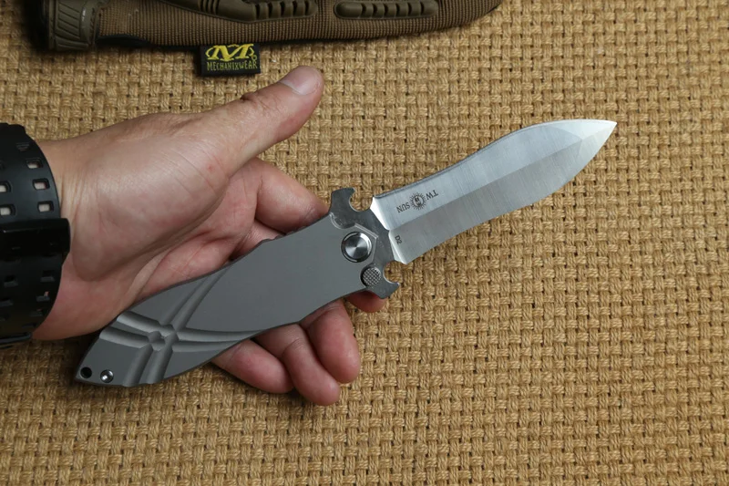 Два солнца TS46 Тактический Flipper мяч brearing складной нож D2 лезвие titanium Отдых на