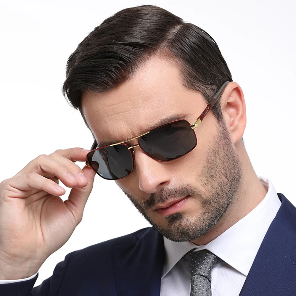 MATTLEON 2019 Новый Бизнес Алюминий магния Для мужчин солнцезащитные очки Мужчин