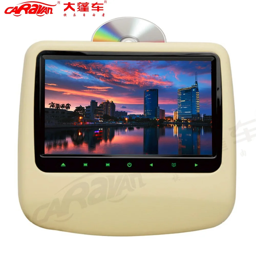 Караван полный 9 дюймов HD ЖК-экран Портативный подголовник автомобиля dvd-монитор