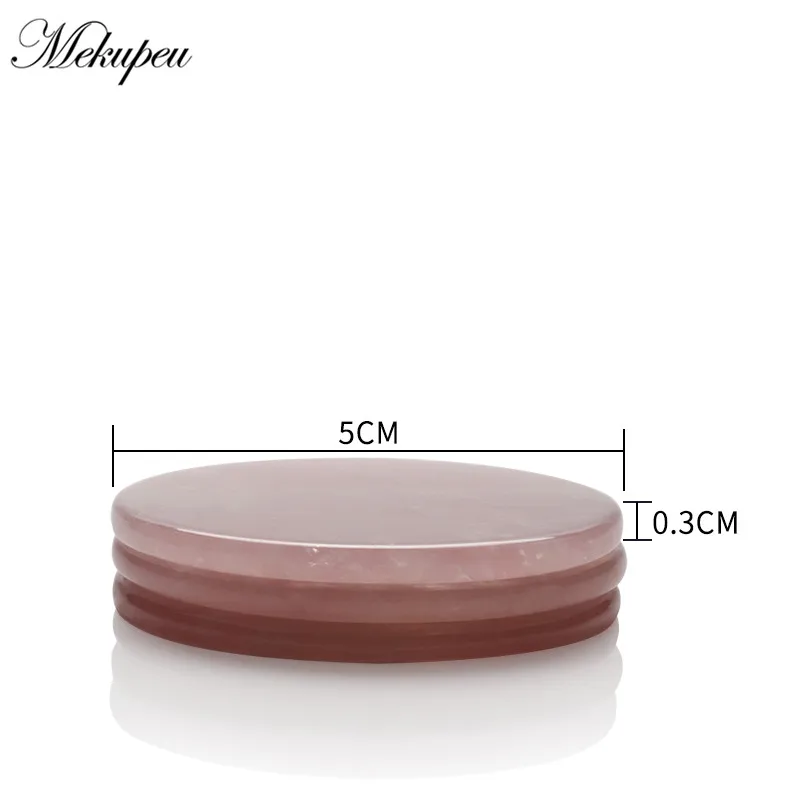 Розовый круглый Нефритовый камень кристалл клей поддон подставка держатель