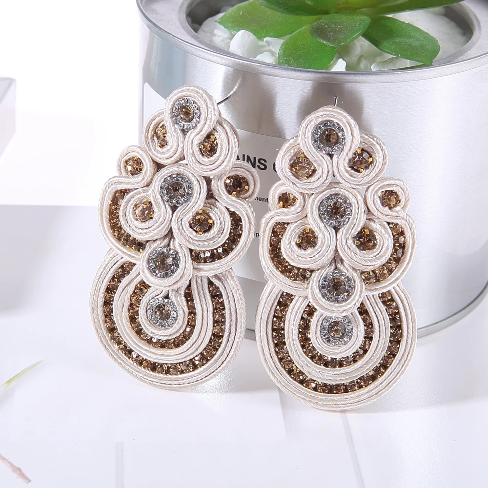 KPacTa новые модные большие серьги с подвесками ювелирные изделия хрустальные