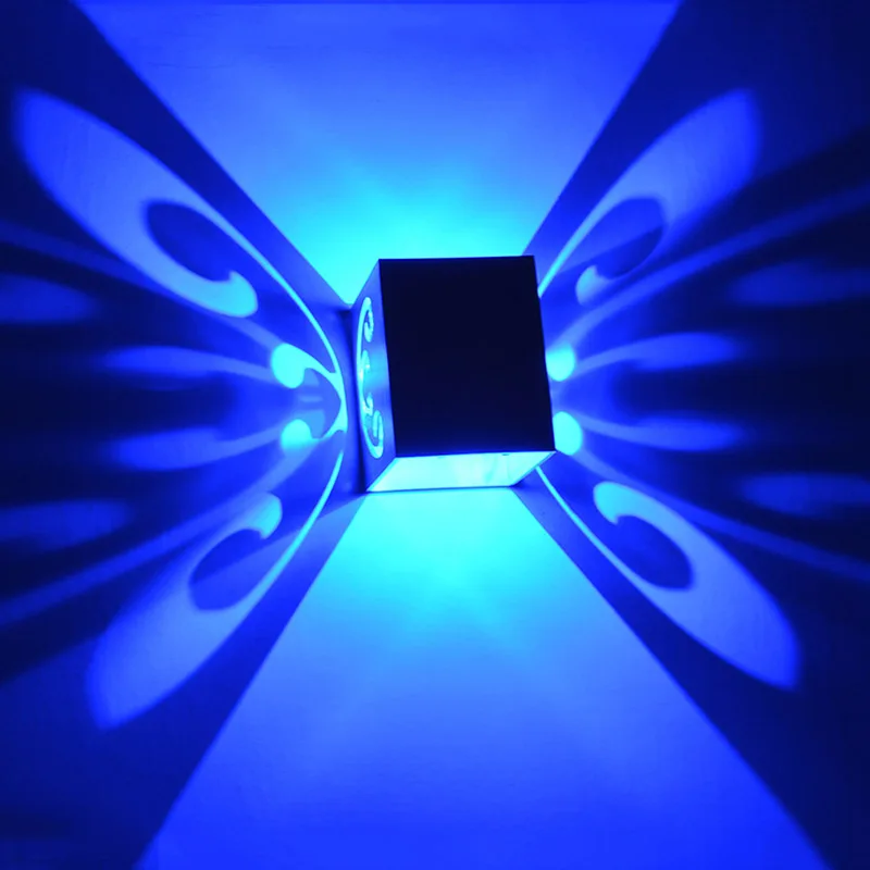RGB светодиодный настенный светильник бабочка 3 Вт AC90-260V коридор бар KTV фон для
