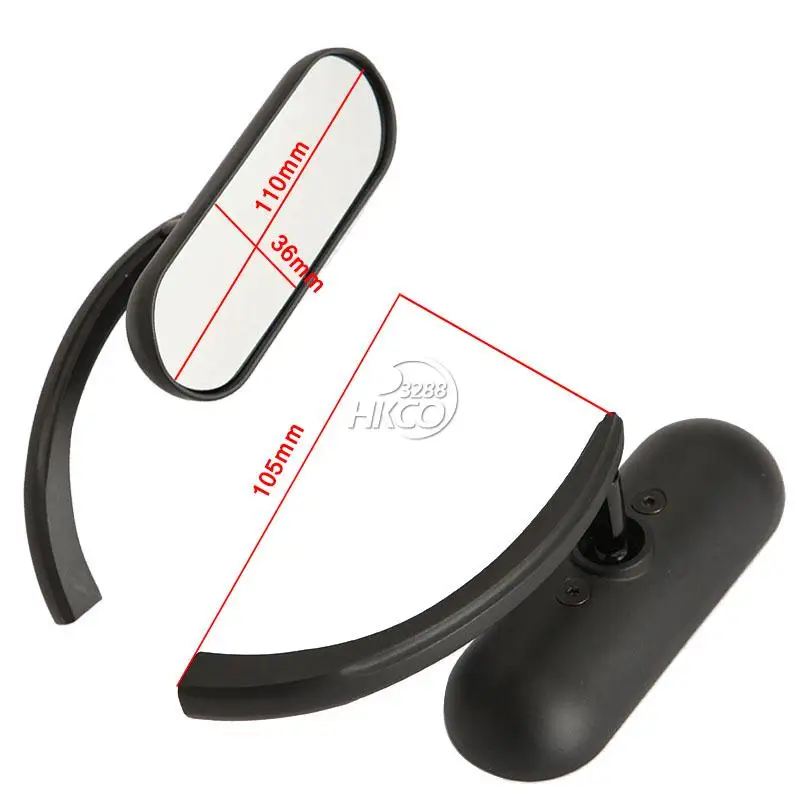 

Motorcycle Oval Rearview Mirrors For Honda Kawasaki Suzuki Yamaha Harley ...