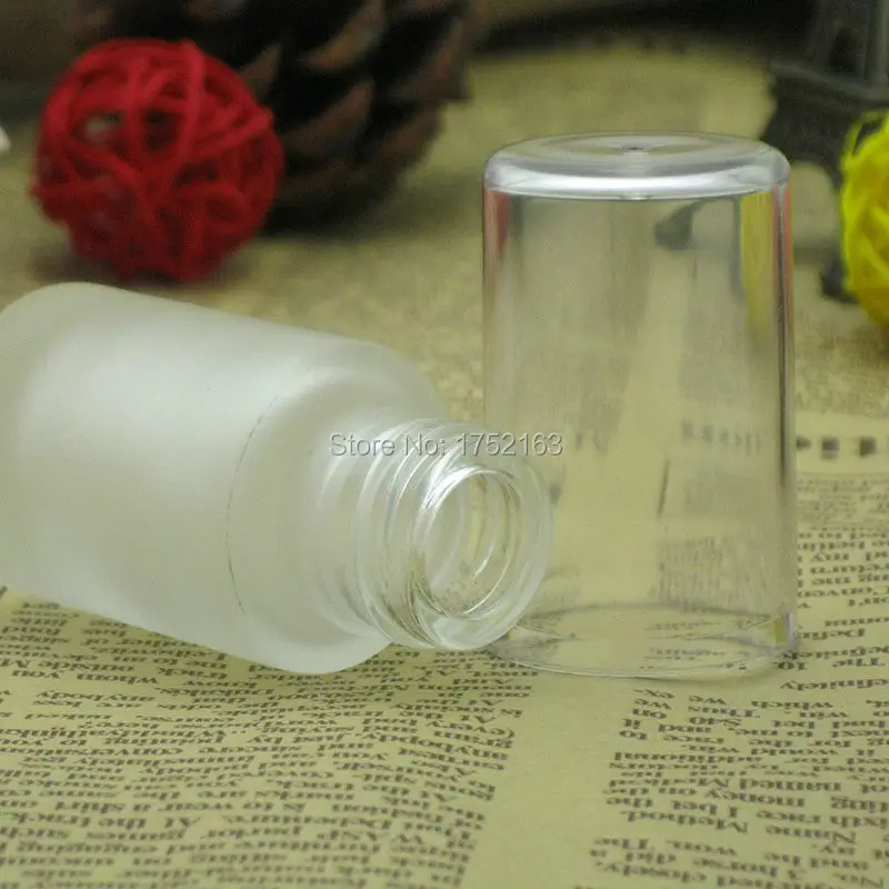 Оптовая продажа матовые стеклянные бутылки 30 мл с блестящими серебряными