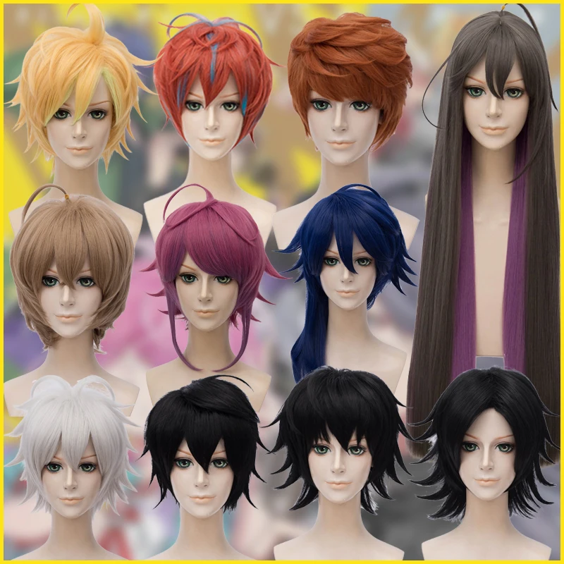 Дивизион Rap Battle Jinguji Hifumi Yamada Nirou Ichiro Saburo Busujima Dice Arisugawa Doppo Kannonzaka Косплей шиньон