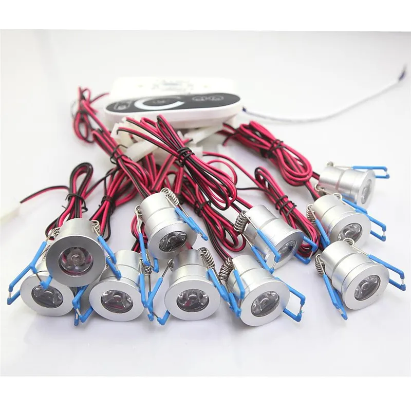 10 шт./лот затемнения 3 Вт мини светодиодные светильники мебельные точечные фойе