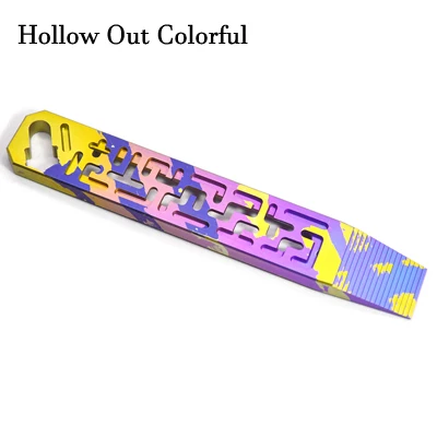 Hollow Out Colorful Титановый сплав полый лом Открытый Карманные многофункциональные инструменты полый отвертка EDC - Цвет: Hollow Out Colorful