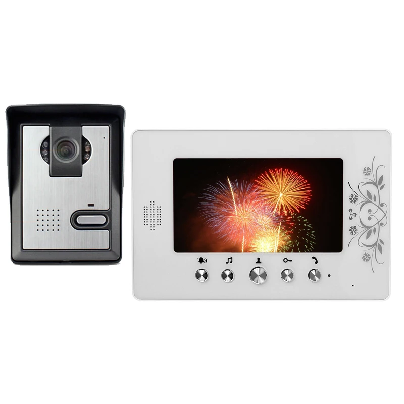 7 &quotЖК монитор видеодомофон домофон система ИК ночного видения камера комплект 1
