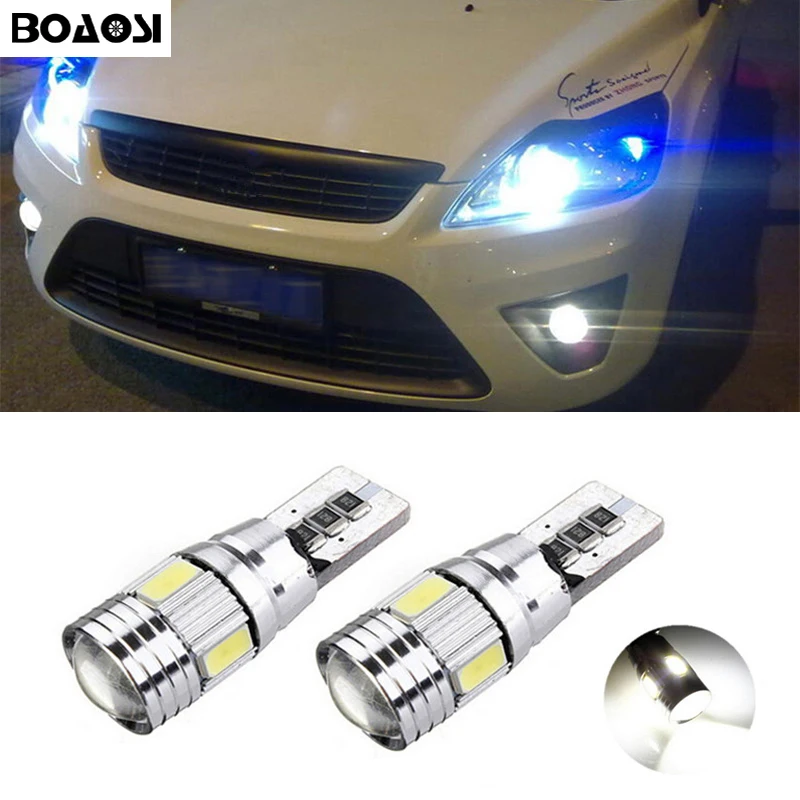 Светодиодный габаритный фонарь BOAOSI T10 W5W 2 шт. Canbus клиновидный для Ford focus 1 3 fiesta mondeo