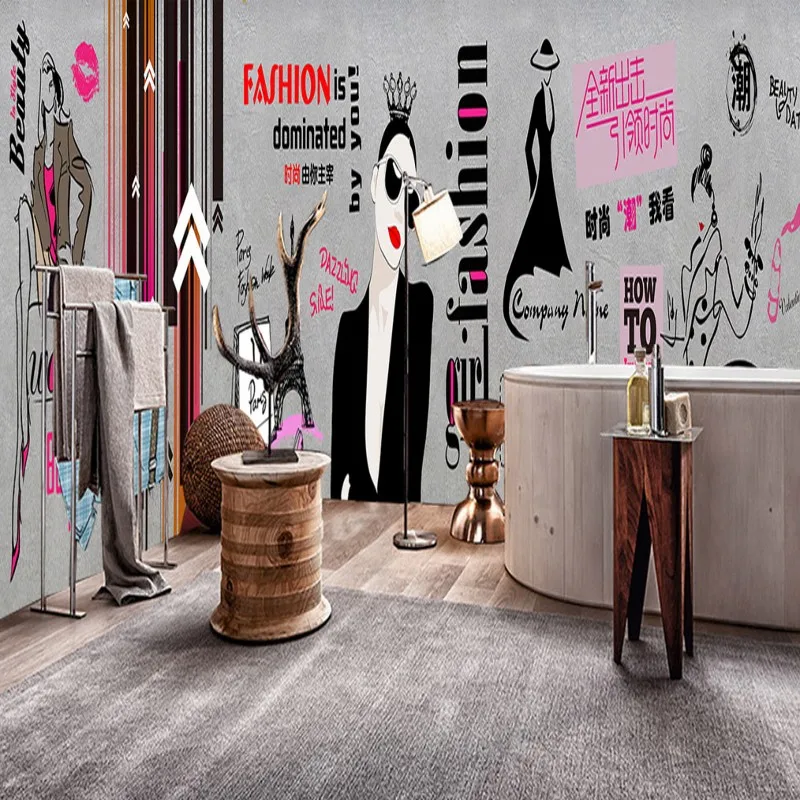 Обои для стен 3 d модная красота фон обои магазин одежды торговый центр украшения