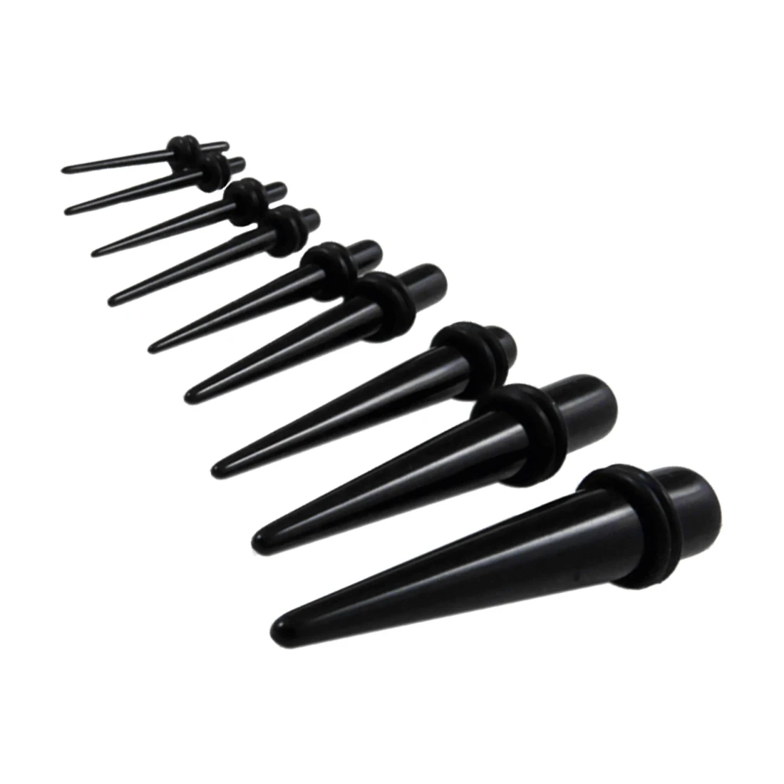 Акриловая коническая растягивающаяся Удлиняющая Ушная вилка с круглым кольцом