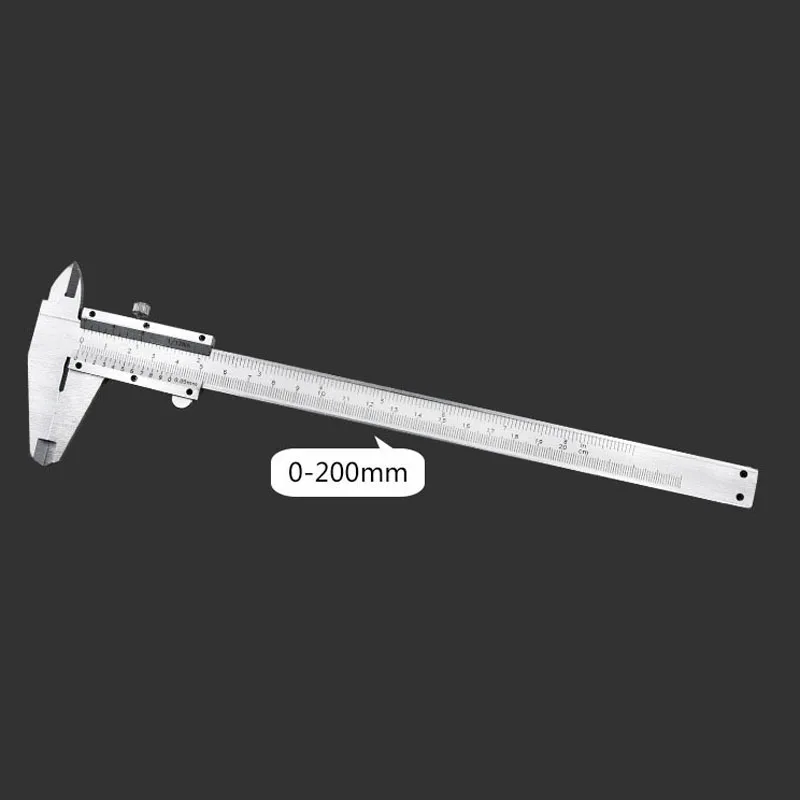 0-200mm Штангенциркуль " 0-150/200 мм 0,02 Металл Штангенциркули микрометр измерительный инструмент - Цвет: 0-200mm