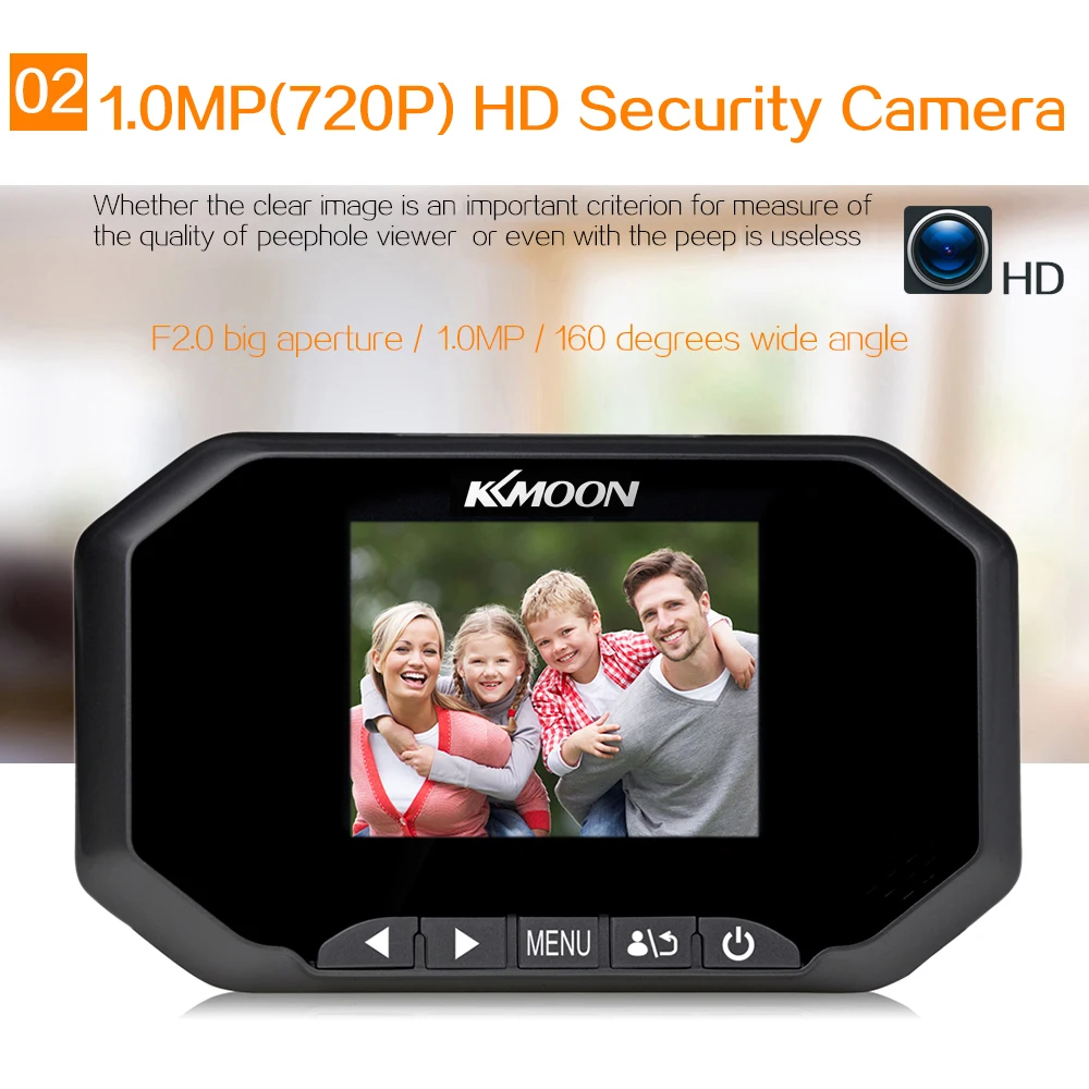 3-дюймовый ЖК-дисплей 720P цифровой дверной глазок 160 градусов PIR дверной глазок дверной звонок ИК Камера Обнаружение движения видео Запись