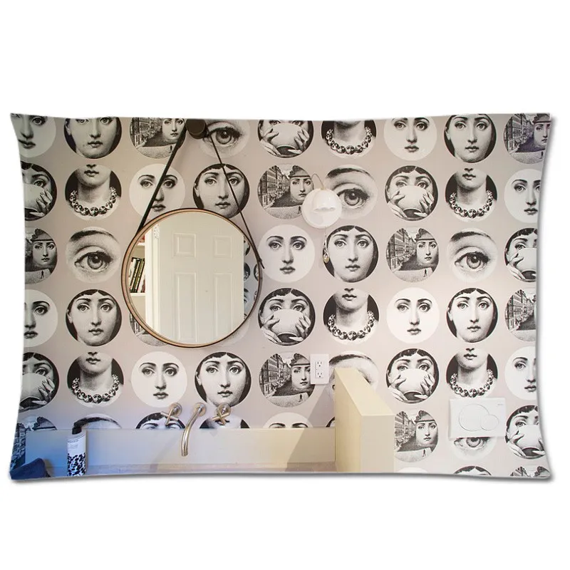 Rosenthal Piero fornasetti работы два боковых напечатанная наволочка индивидуальная подушка скольжения скатерть прямоугольной формы из полиэстера для Подушка Чехол& наволочка 50x75 см