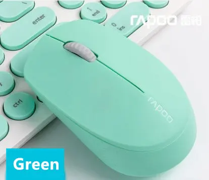 Зеленый Новая многофункциональная Бесшумная Беспроводная мышь Rapoo с 1300 dpi Bluetooth 3,0/4,0 RF 2,4 GHz для компьютера, ноутбука, телевизора - Цвет: Зеленый