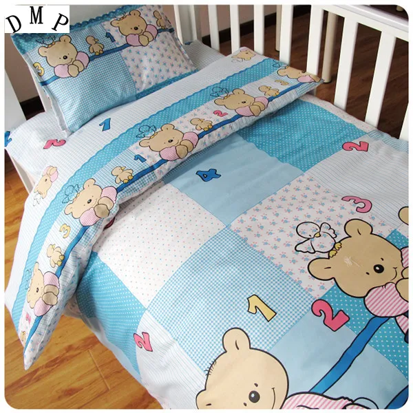 

Promotion! 3PCS Cartoon girl boy baby crib bedding set baby bed set,Duvet Cover/Sheet/Pillow Cover,