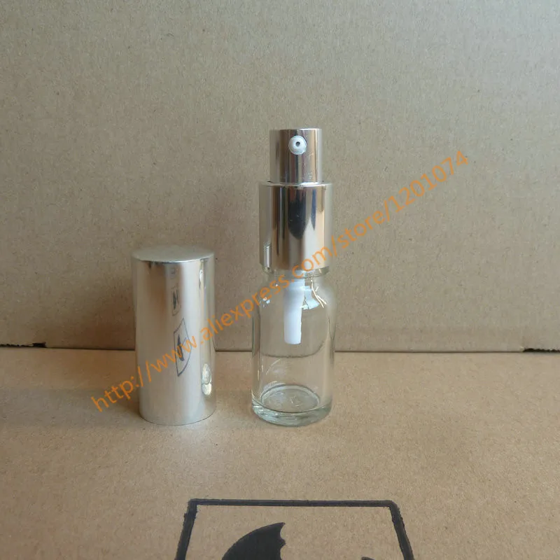 Прозрачная/синяя/зеленая/коричневая стеклянная бутылка 10 мл с алюминиевым