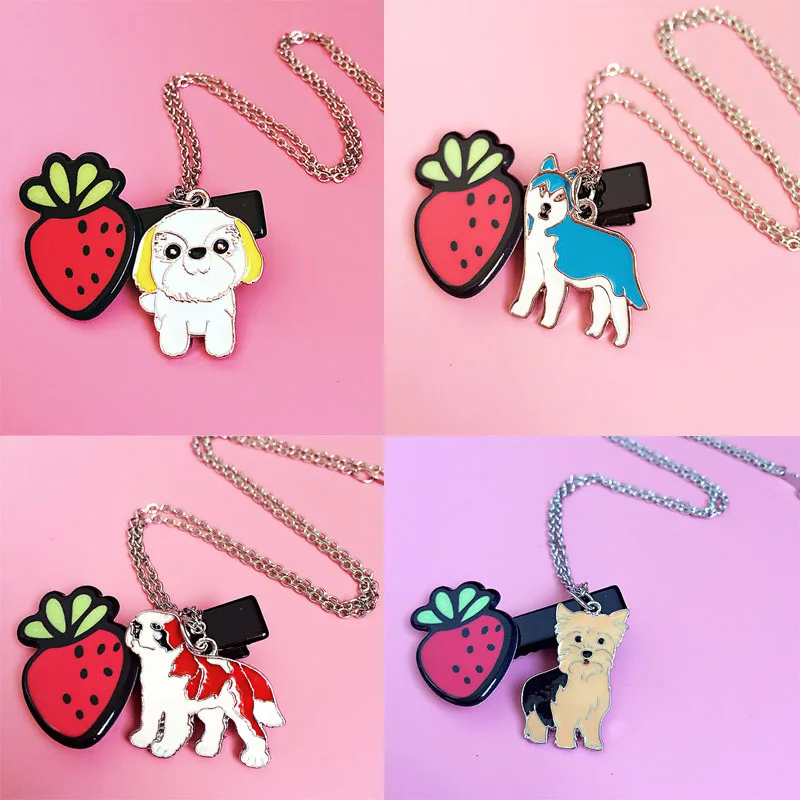 Памятный подарок ожерелье с Хаски ожерелья и подвески оптом Женские Подвески для