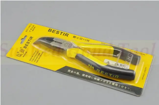 BESTIR Тайвань HRC60-62 хром-ванадиевые плоскогубцы с изогнутым носом 6 дюймов ANSI и DIN №