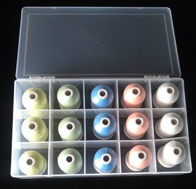 15 катушек искусственной нити для вязания вышивки в красивой коробке * лучшая