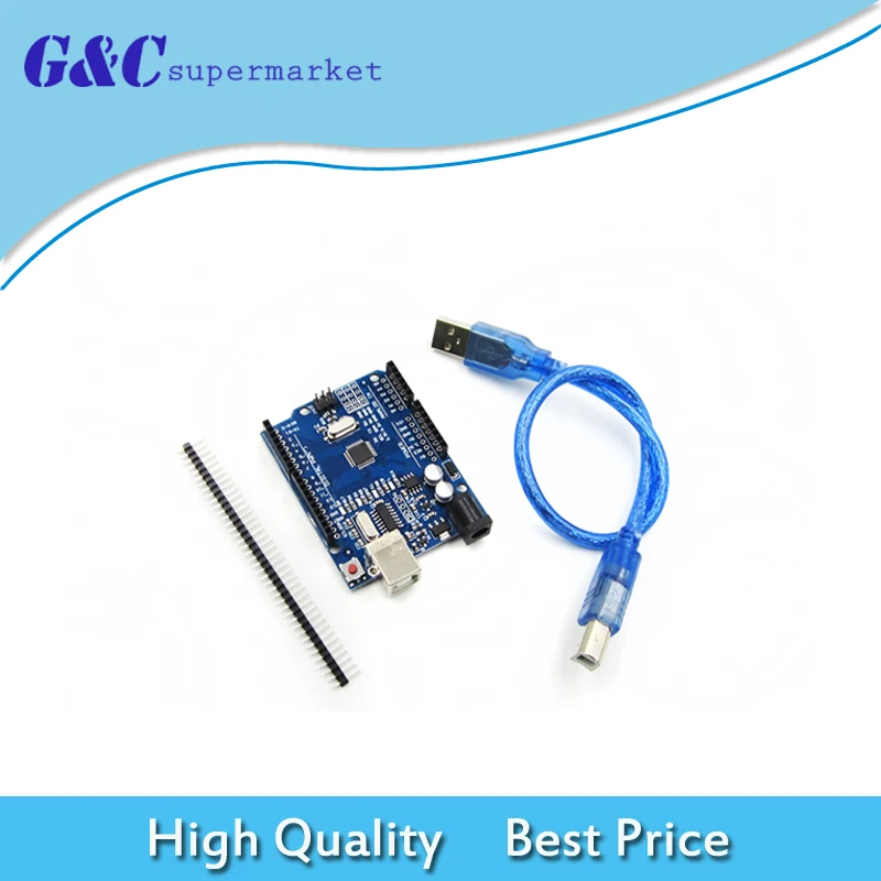 Один набор UNO R3 ATmega328P USB плата драйвера с usb кабелем совместима Arduino DIY|uno r3|usb boardboard |