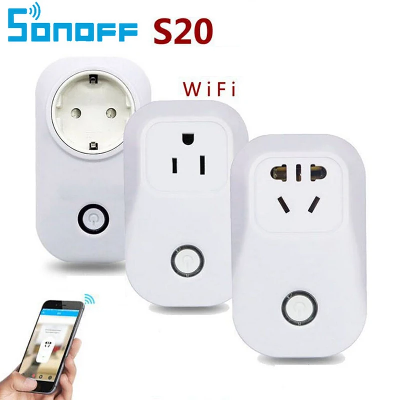 Sonoff S20 Wifi беспроводной пульт дистанционного управления розетка умный таймер