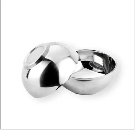 Горячая Распродажа двухслойная чаша из нержавеющей стали Блестящая гладкая