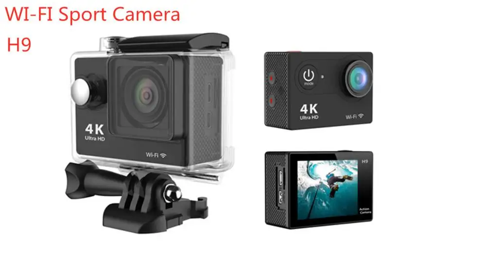 

H9 Ultra HD 4K WiFi Remote Control Sports Video Camcorder DVR DV go Waterproof pro Camera Sport Camera Black