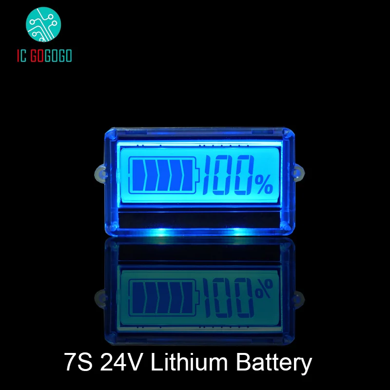 Водонепроницаемый TH01 lcd 7 S 24 V литиевая батарея индикатор емкости синий Lipo Li Ion