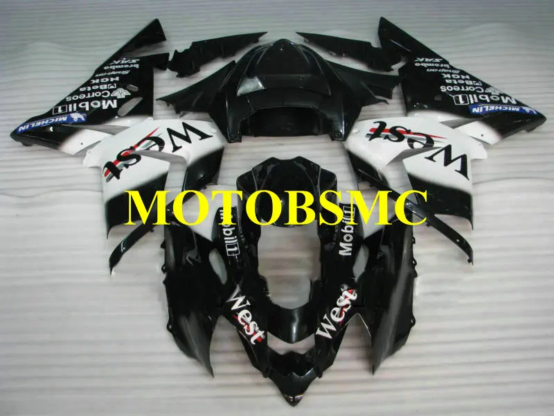 Набор обтекателей для мотоцикла KAWASAKI Ninja ZX10R 04 05 ZX 10R 2004 2005 ABS WEST белый черный набор +