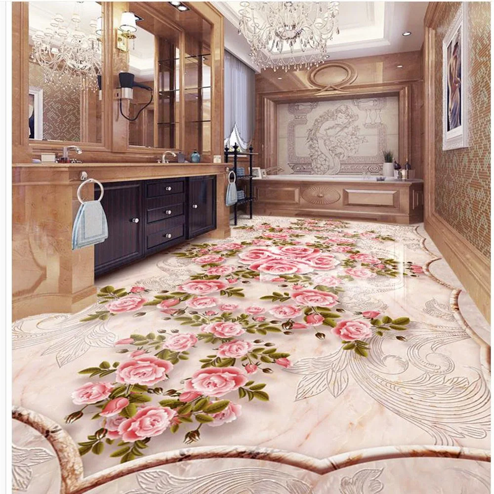 Стикеры 3D половой коврик из ПВХ обои самоклеящиеся пол Mural пола картины