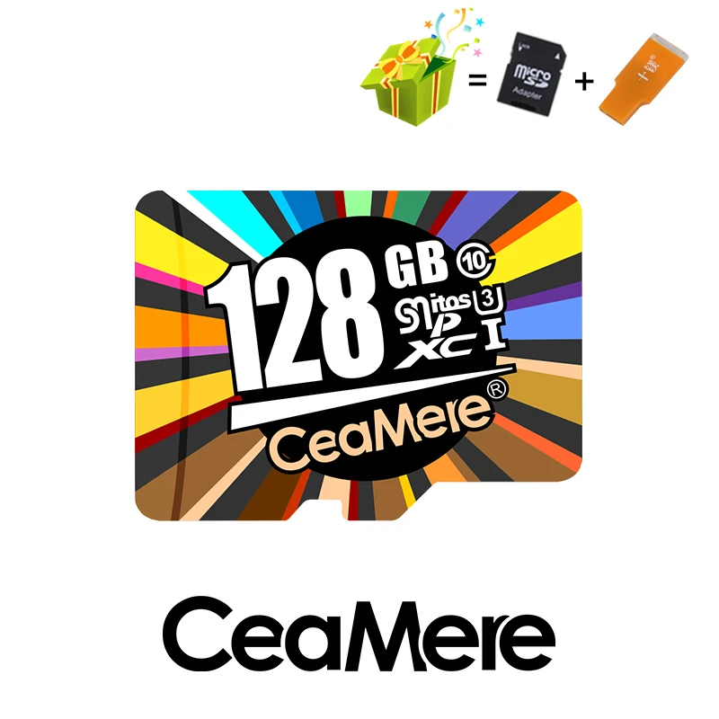 Карта памяти Micro SD CeaMere карта класса 10 U3 UHS 3 256 Гб 128 64 32 флеш 1 TF/SD карты для