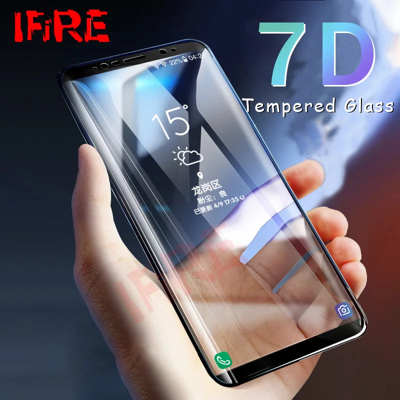 7D изогнутое закаленное стекло для Samsung Galaxy S9 S8 Plus 9D полное покрытие HD Защита