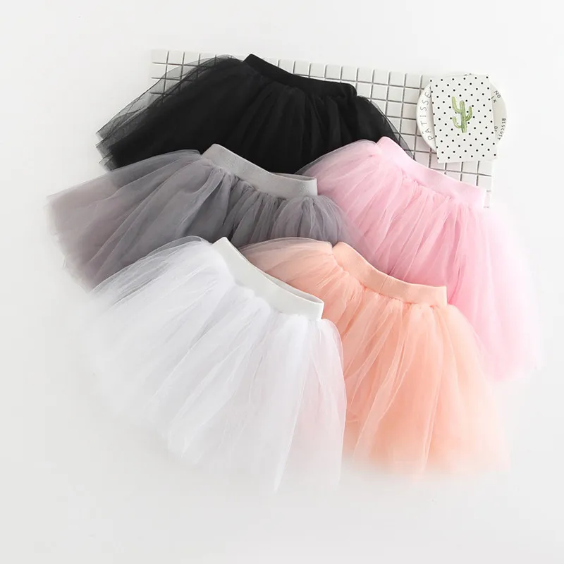 

New Baby Girls Tutu Skirts Kids Elastic Waist Pettiskirt Girl Princess Tulle Skirt Colorful Ball Gown Skirts Children Clothing