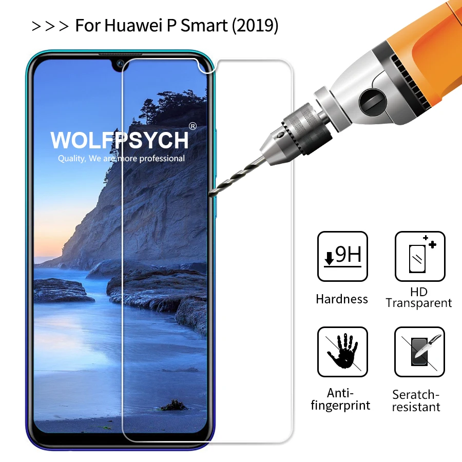 WOLFPSYCH 2.5D Закаленное стекло для huawei P Smart 2019 9 H прозрачная защитная пленка против