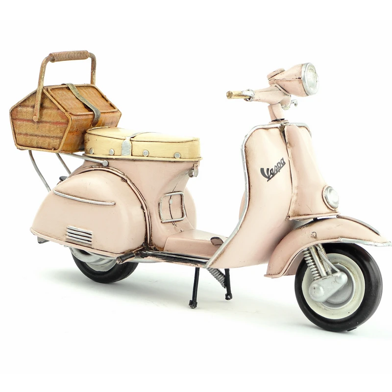 Новая модель мотоцикла ручной работы 1965 VESPA металлическая игрушка для коллекции