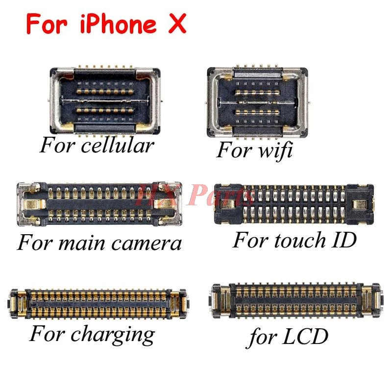 Для iPhone X 10 на материнской плате гнезда соединителя FPC сотовая Wifi задняя камера зарядка lcd-раъем запчасти для ремонта