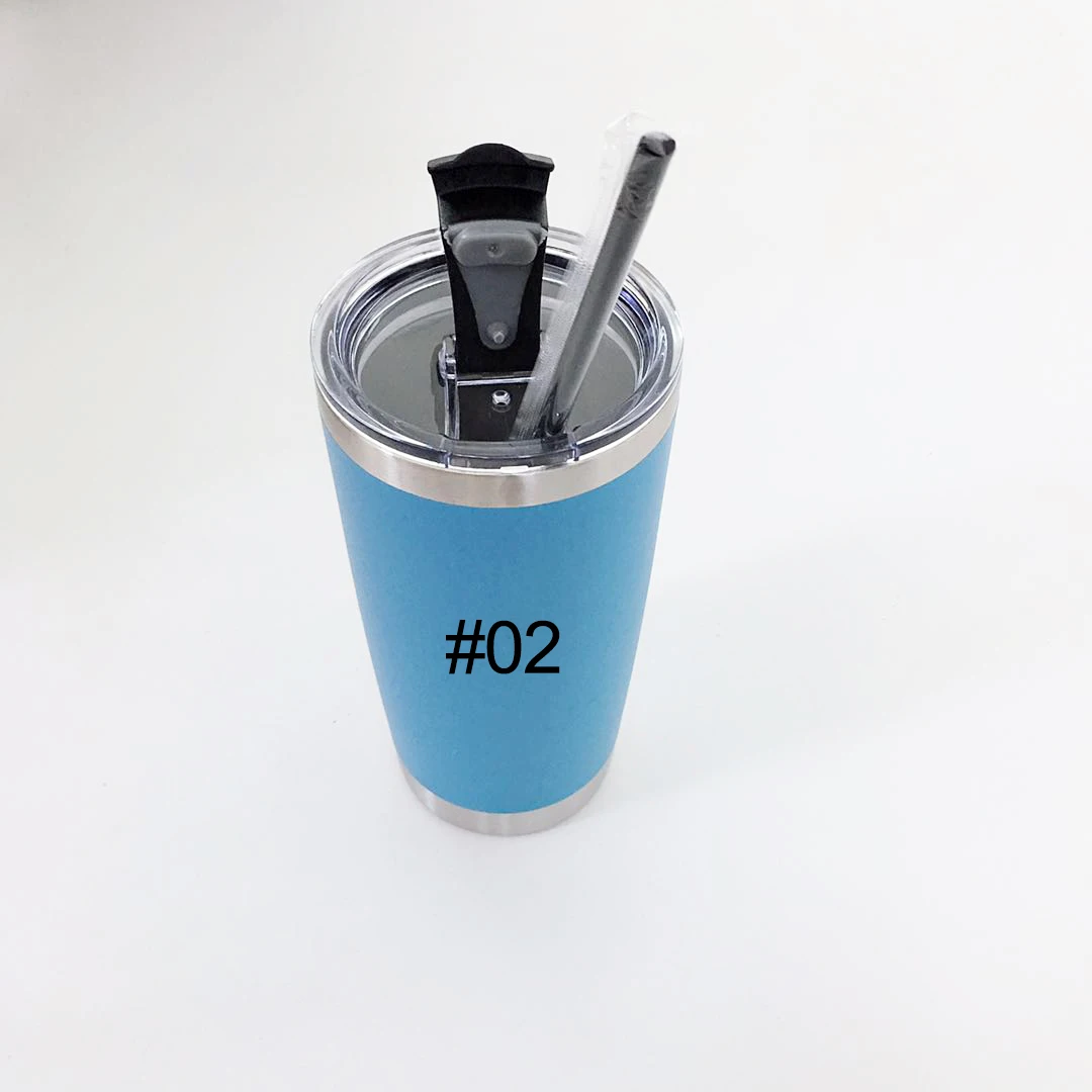 20oz Tumblers 02 Пустой 20 унций винный стакан с соломинкой из нержавеющей стали с двойными стенками с вакуумной изоляцией кружка персонализированный Тощий стакан Прямая поставка - Цвет: 20oz Tumblers 02