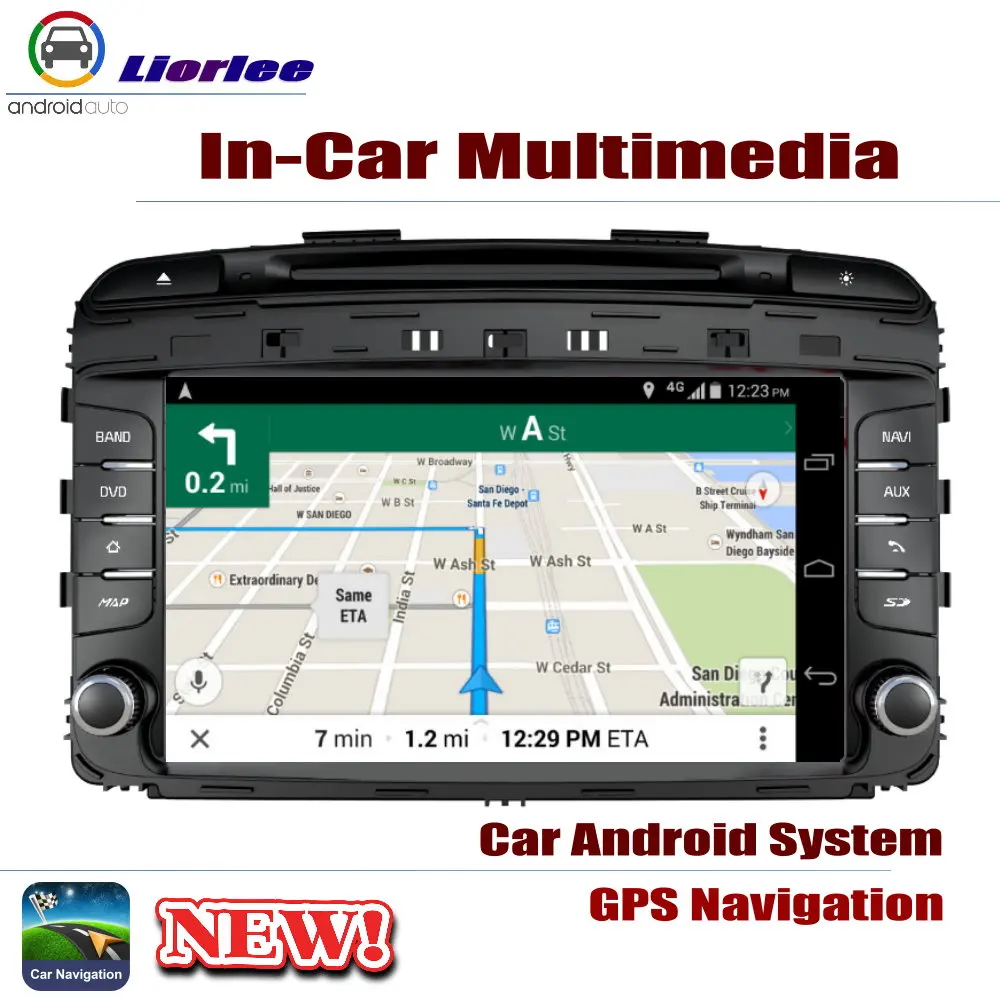 Для KIA Sorento(UM) Prime~ автомобильный Android плеер DVD gps навигационная система HD экран Радио Стерео интегрированный мультимедиа