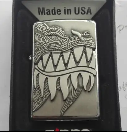 Золотой и серебряный металлический ветронепроницаемый керосиновый Зажигалка