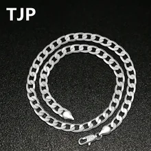 TJP 6 мм новое модное мужское ожерелье с цепочкой из Фигаро