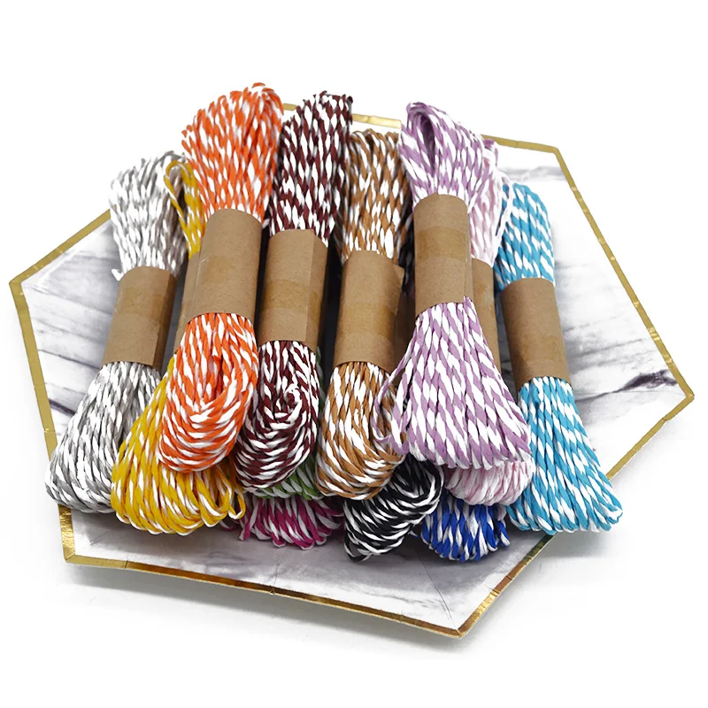 

10M 14Colors DIY Twisted Paper Raffia Craft Favor Gift Wrapping Twine Rope Thread Scrapbooks Invitation Flower Decoration