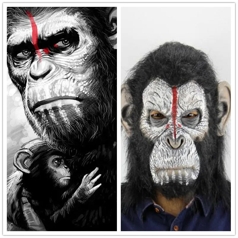 Карнавальные костюмы Caesar латексная маска Gorilla Masks маскарадный мяч реквизит для