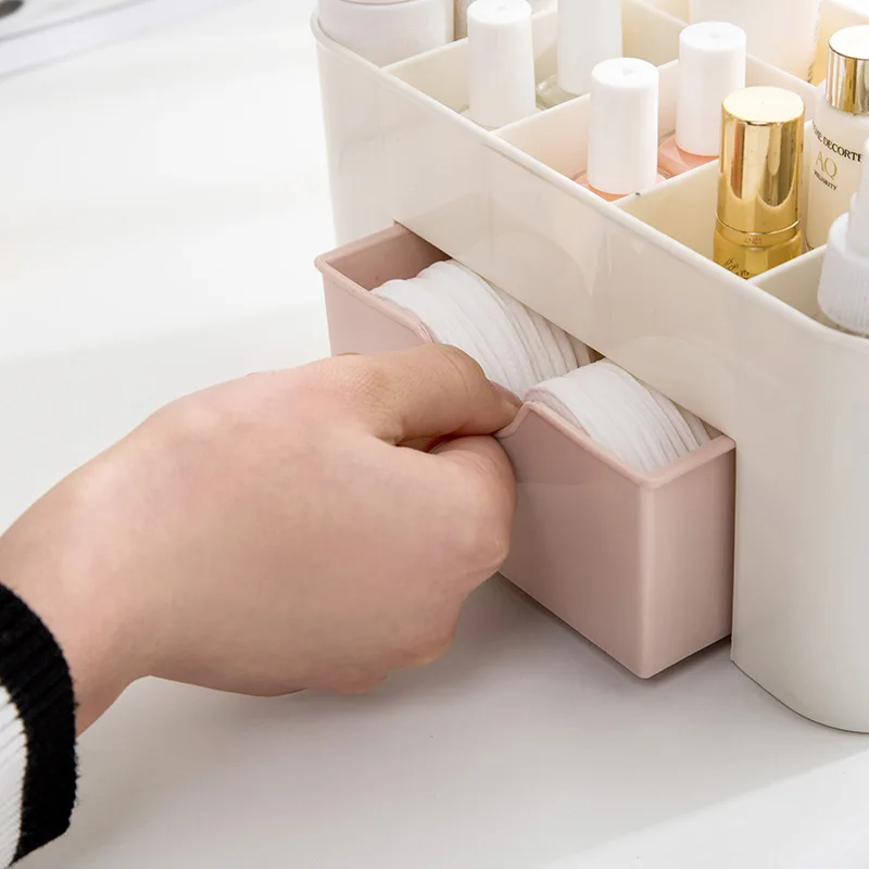 Plastic Storage Box Makeup Drawers Organizer Jewelry Container Make up Case Cosmetic Office Boxes Up | Дом и сад
