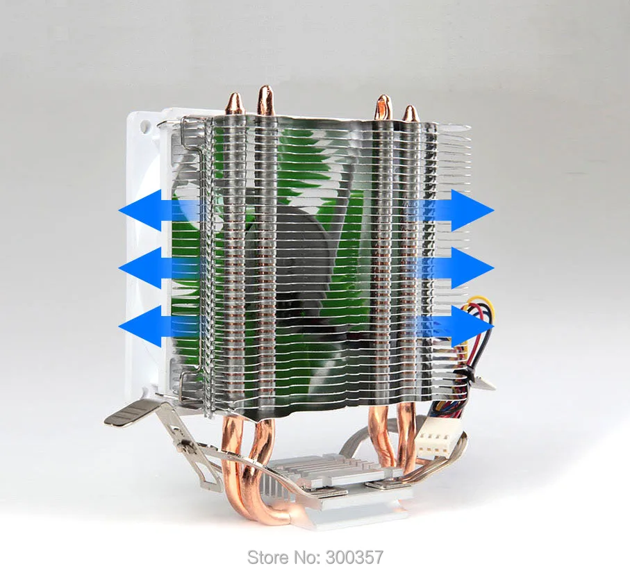 4 Pin Настольный компьютер PC 2 heatpipe Универсальный Процессор кулер компьютера