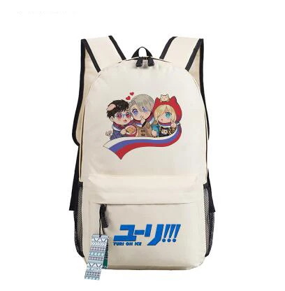 YURI on ICE Katsuki Yuri, женский рюкзак, Холщовый, школьные сумки для подростков, Harajuku, дорожный рюкзак, аниме, рюкзак для ноутбука, рюкзак для книг - Цвет: 15