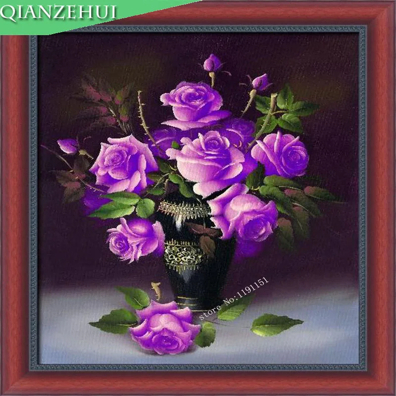 Стразы сделай сам пластиковые поделки алмазная картина Моя любовь фиолетовое