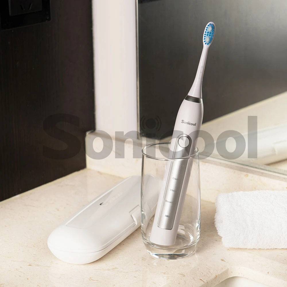 Sonic ool 051B ультра звуковая электрическая зубная щетка USB перезаряжаемая 31000 об/мин звуковая электрическая зубная щетка Водонепроницаемая версия ЕС/США
