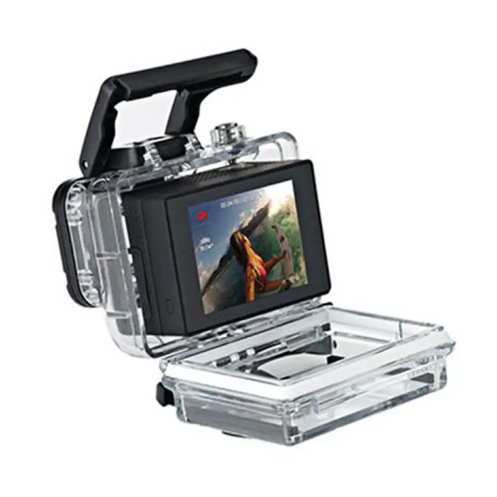 BacPac lcd/батарея версии 45 м водонепроницаемый защитный Расширенный задняя дверь утолщаются корпус чехол для GoPro Hero 3/Hero3+ черный/серебристый