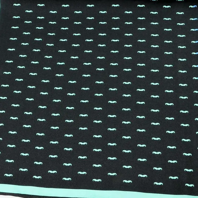 Шарф из 100% натурального шелка с модным принтом усов женский квадратный шарф